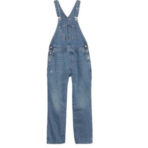 NEW Old Navy Slouchy Straight Jean Overalls 28 - Picture 6 of 15